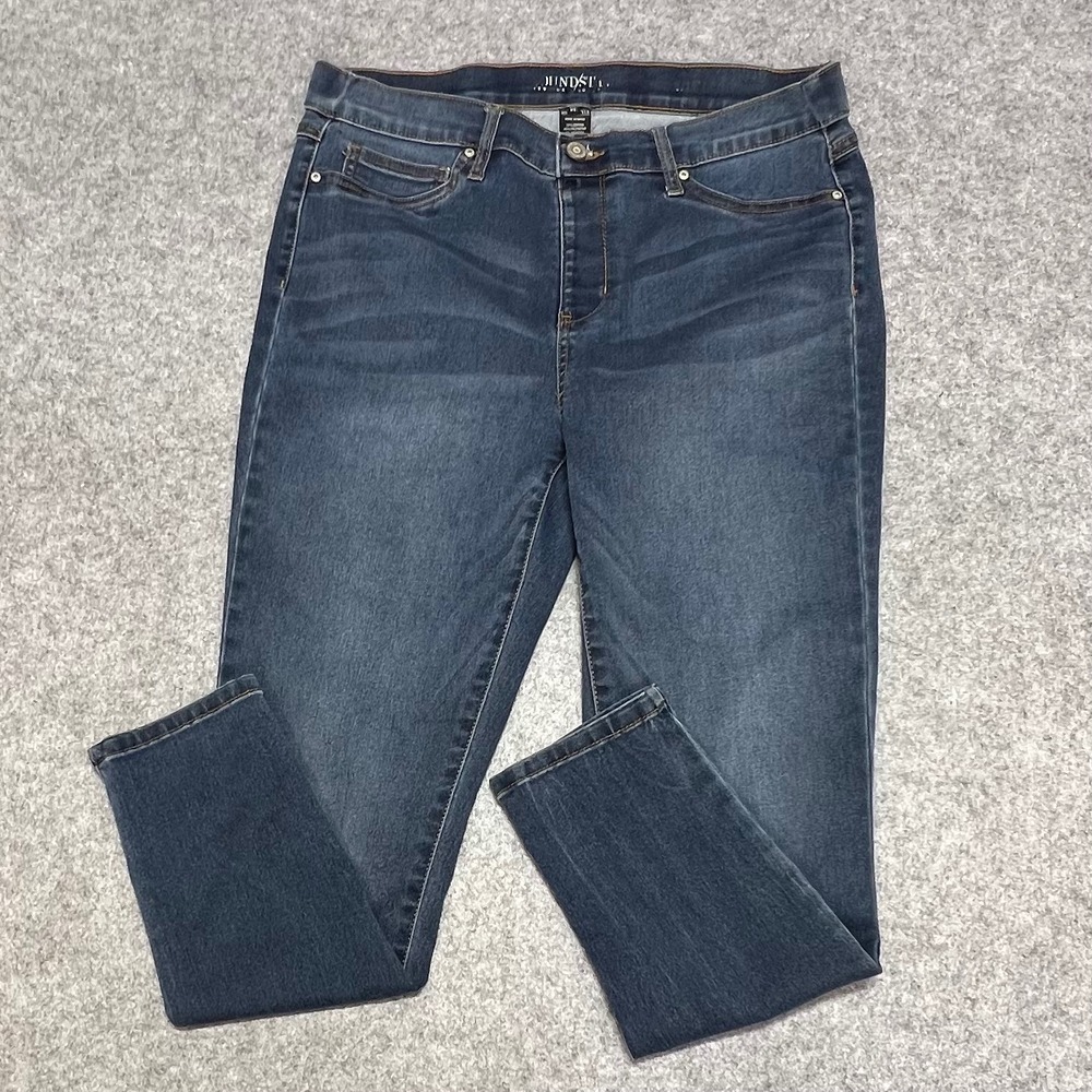 Sound‎ Style Dark Wash Skinny Jeans Blue Stretch Denim Petite Large